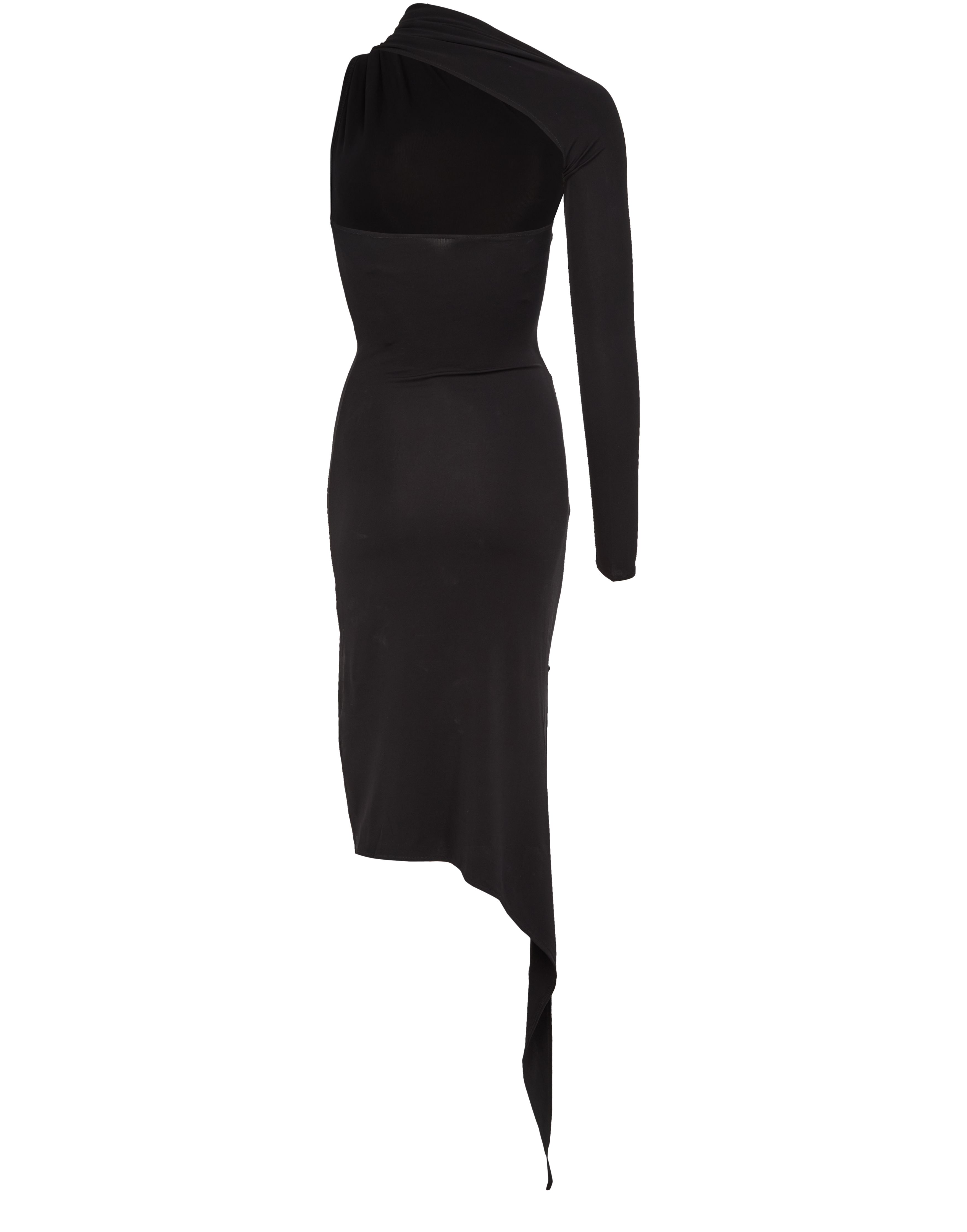 One shoulder crepe jersey dress thumbnail 3