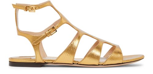 TOM FORD Laminated printed lizard sandals