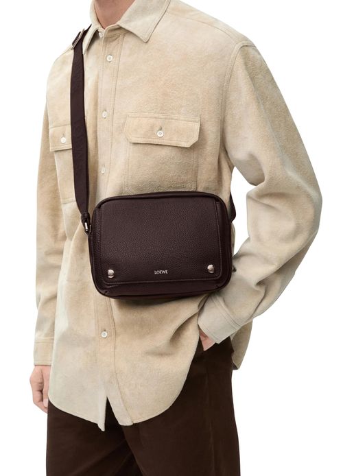 LOEWE XS Pebble messenger bag in grained calfskin