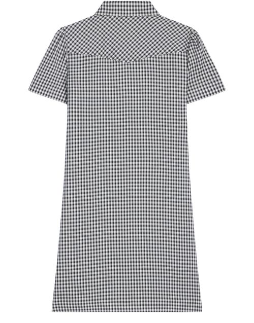 CELINE Mini shirt dress in vichy silk