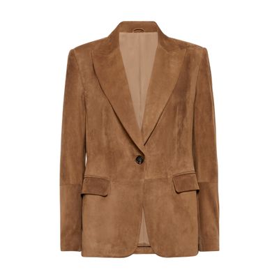 Suede blazer