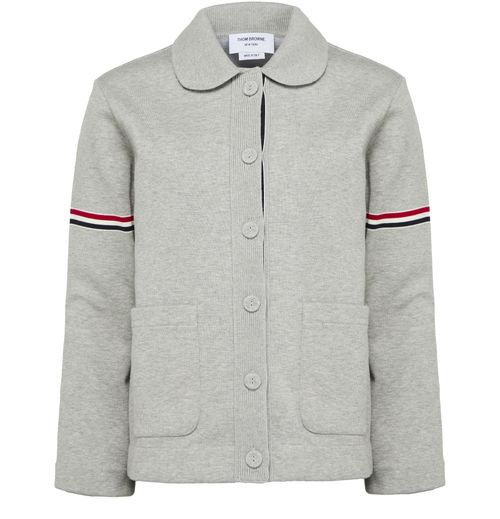 THOM BROWNE Cotton with rwb stripe work jacket