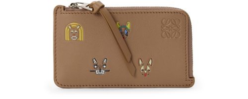 LOEWE Portes-cartes et monnaie en cuir de veau Cats