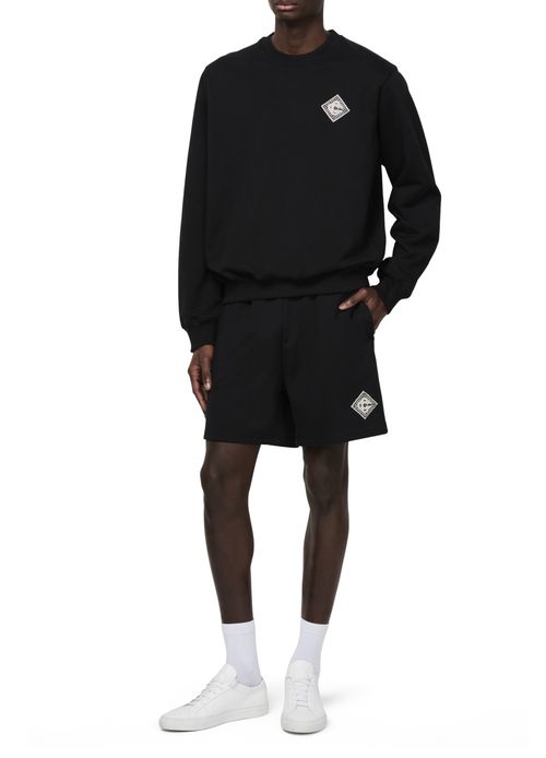 CASABLANCA Pearl diamond patch sweatshirt