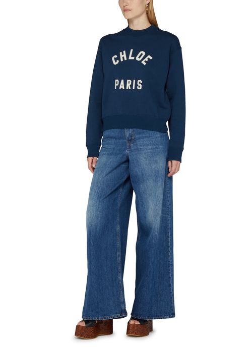 CHLOE Sweatshirt mit Stehkragen aus Baumwolle mit Logo