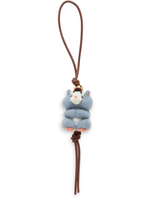 LOEWE x Suna Fujita - Bijou de sac Hamster en feutre et cuir de veau