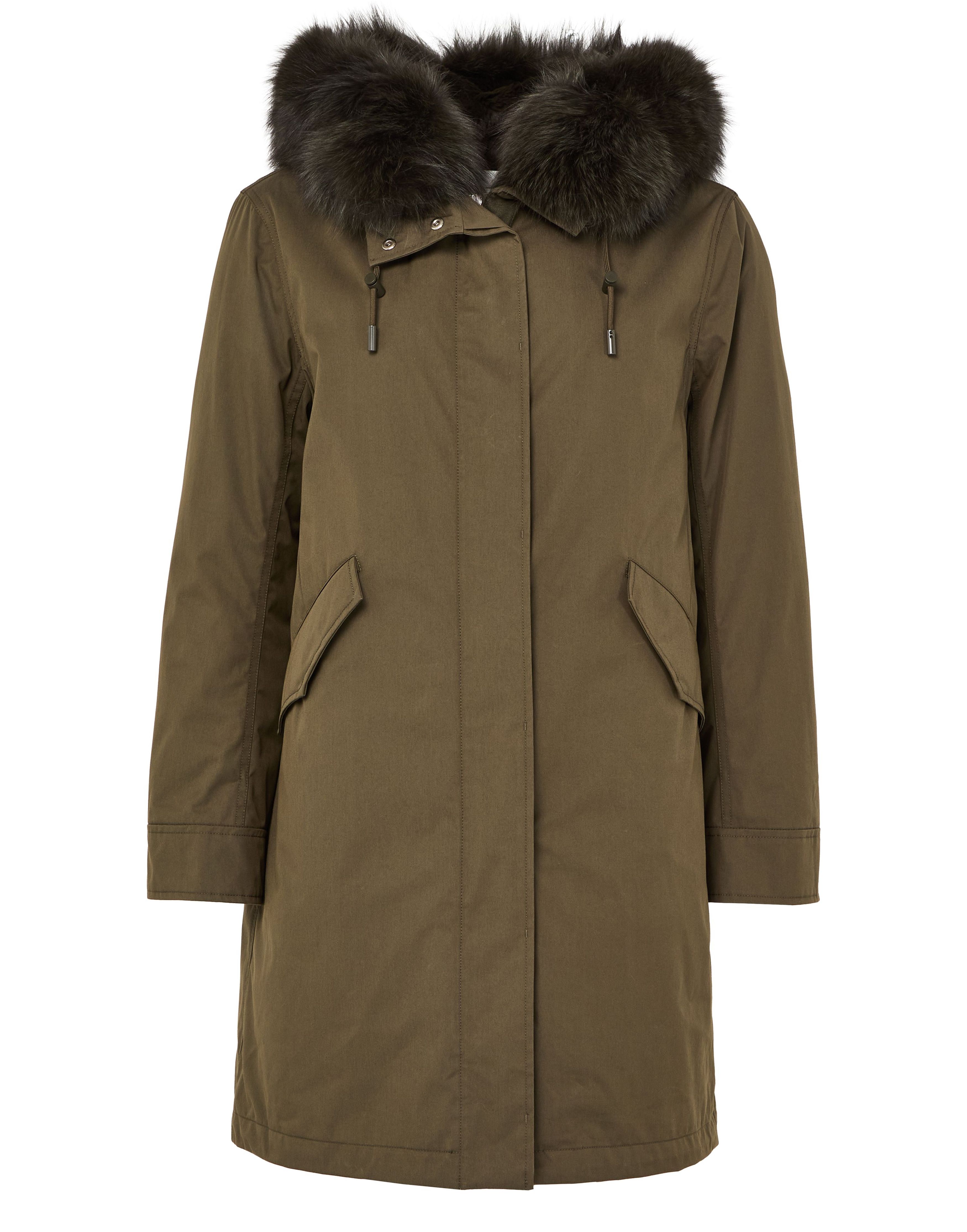 Cotton parka with a hood