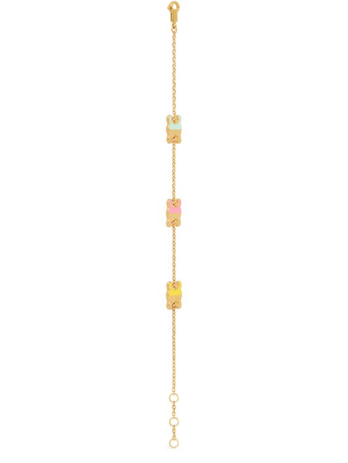 CELINE Bracelet Celine Teen en laiton doré et émail
