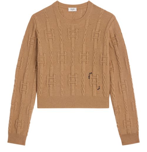 CELINE Crewneck sweater in chains cashmere