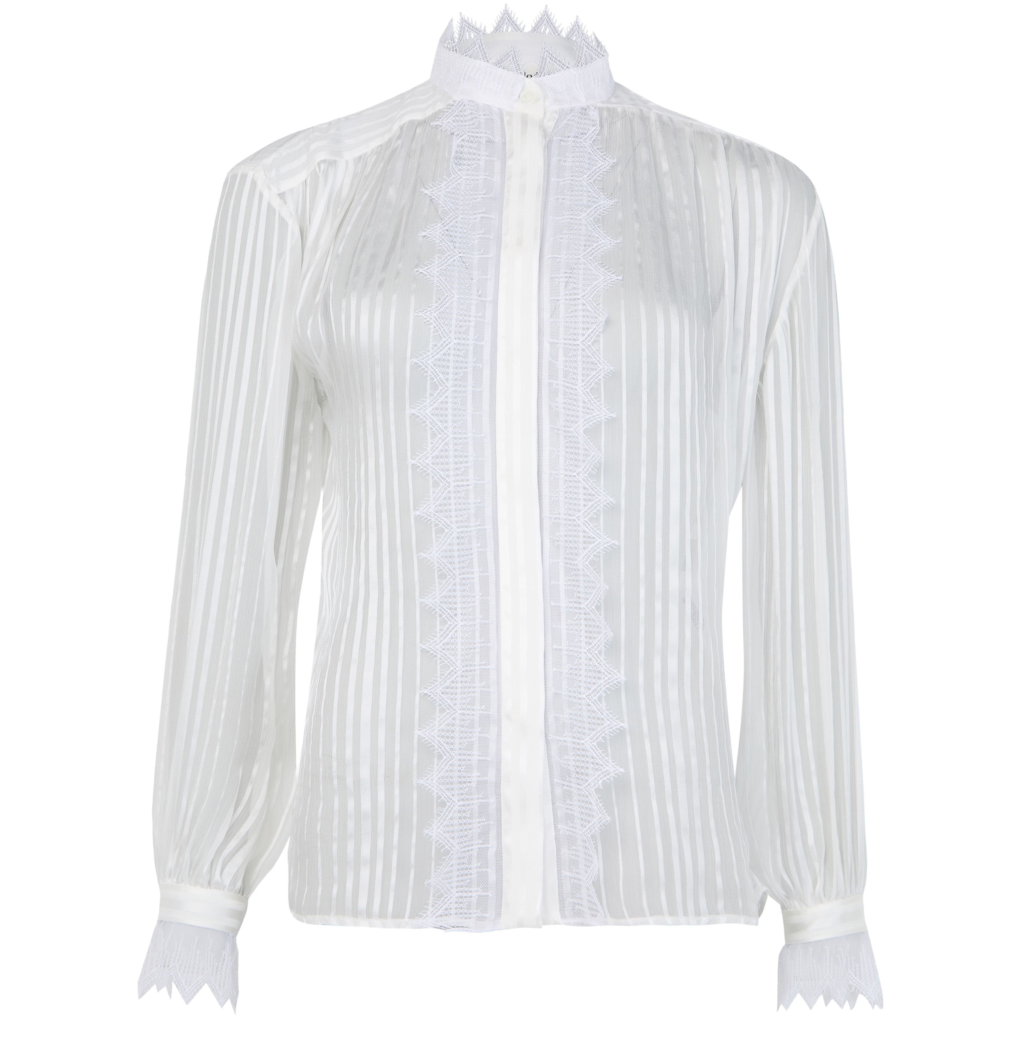Silk long sleeved blouse