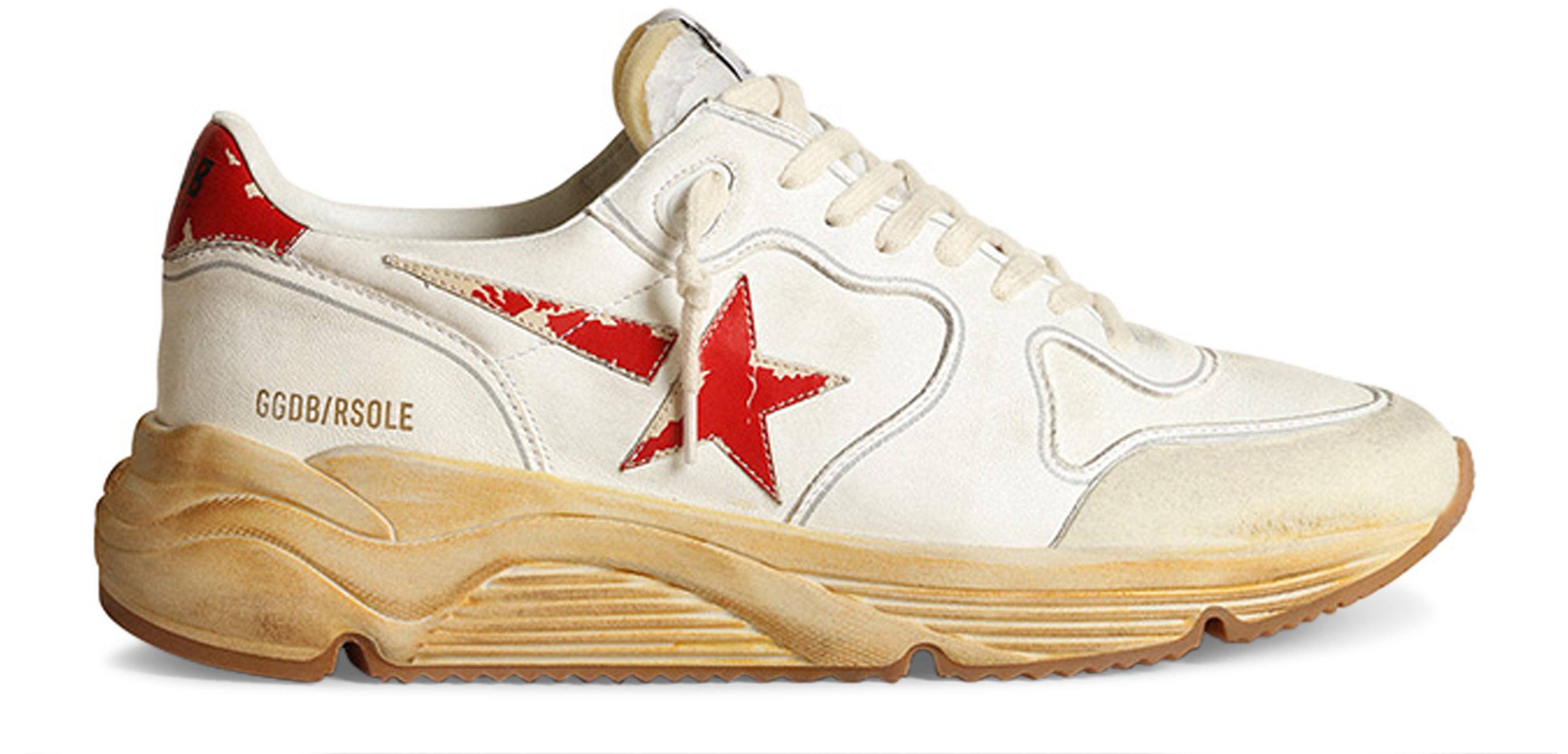 Golden Goose Men's White Running Sole Size 42