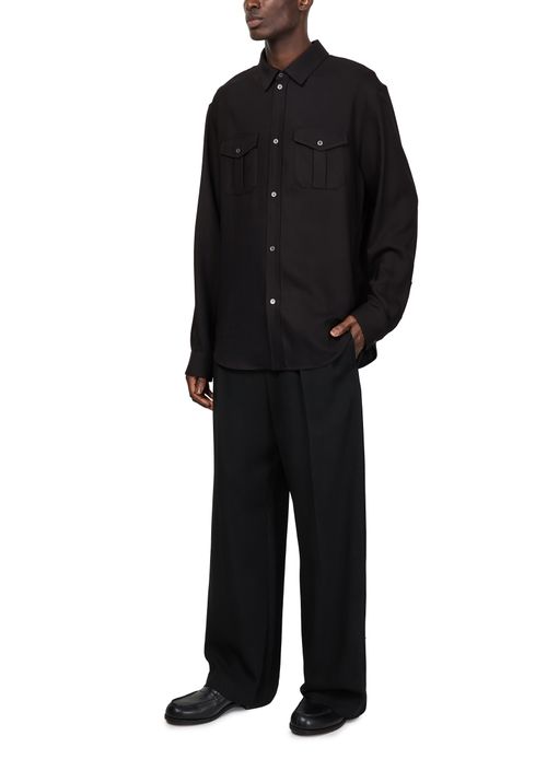 LOEWE Wide leg trousers in stretch viscose