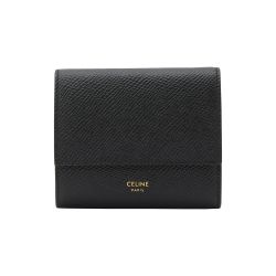 Women's Small trifold wallet in Grained calfskin, CELINE