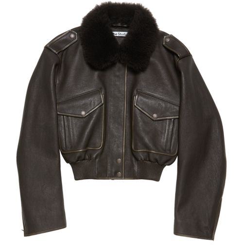 ACNE STUDIOS Leather bomber jacket