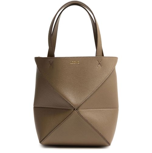 LOEWE Mini Puzzle Fold tote in soft grained calfskin
