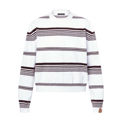 Louis Vuitton Striped Knit Pullover In White