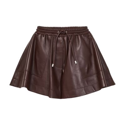 Trapeze shorts in nappa leather