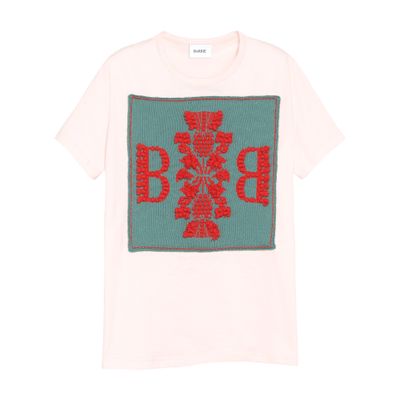 BARRIE COTTON T-SHIRT WITH BARRIE LOGO CASHMERE PATCH