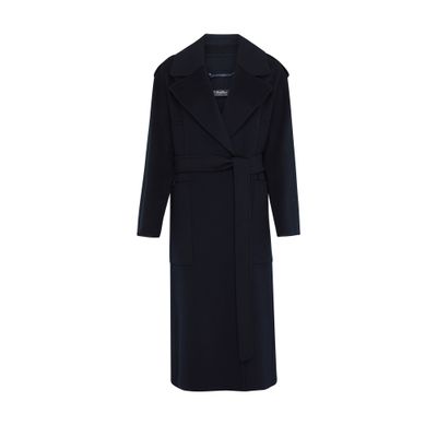 's Max Mara Nord Long Coat In Blu_notte