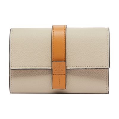 Loewe Small Soft Calf Leather Upright Wallet In Brown