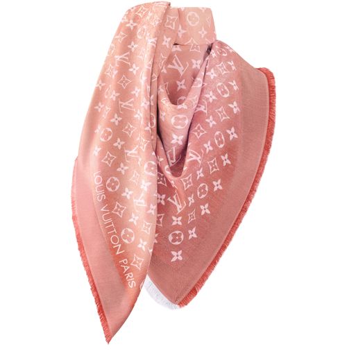 LOUIS VUITTON Flower Brush Shine Shawl