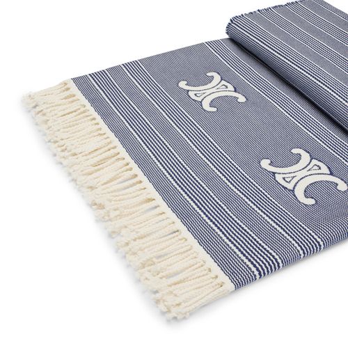 CELINE Triomphe fouta in striped cotton