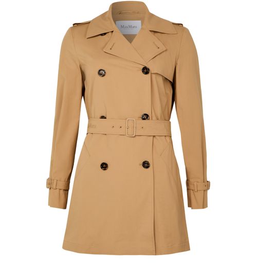 MAX MARA Landa cotton poplin short trench coat