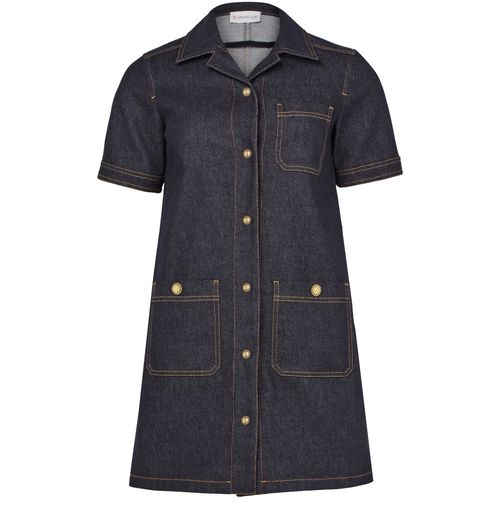 MONCLER Minikleid Hemdbluse aus Denim