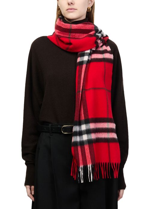 BURBERRY Check Cashmere Scarf