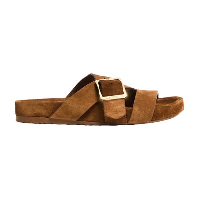 Ease buckle slides in calfskin suede