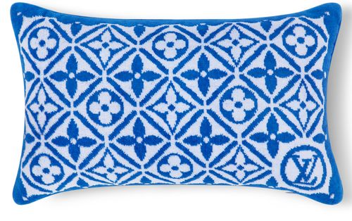 LOUIS VUITTON Monogram Flower Tile Small Beach Pillow