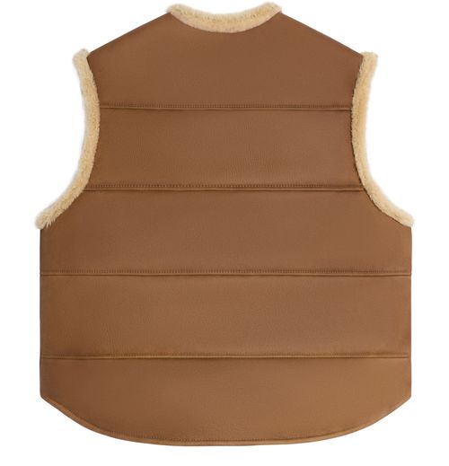 CELINE Oversized sleeveless jacket in curly lambskin