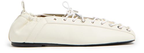 GANNI Eyelets lace up ballerinas