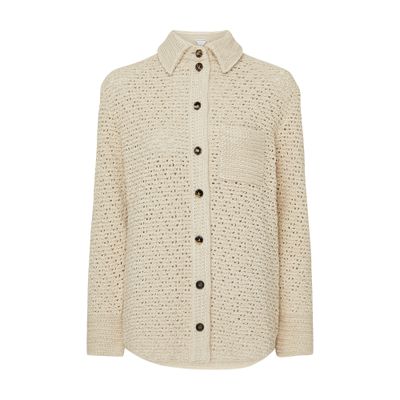 BOTTEGA VENETA COTTON CROCHET SHIRT