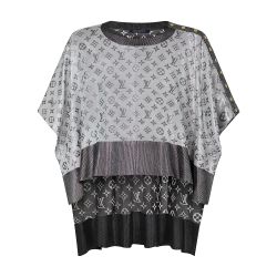 【在庫限り】 LOUIS VUITTON 21SS シャイニーモノグラムアシンメトリカルケープ トップス