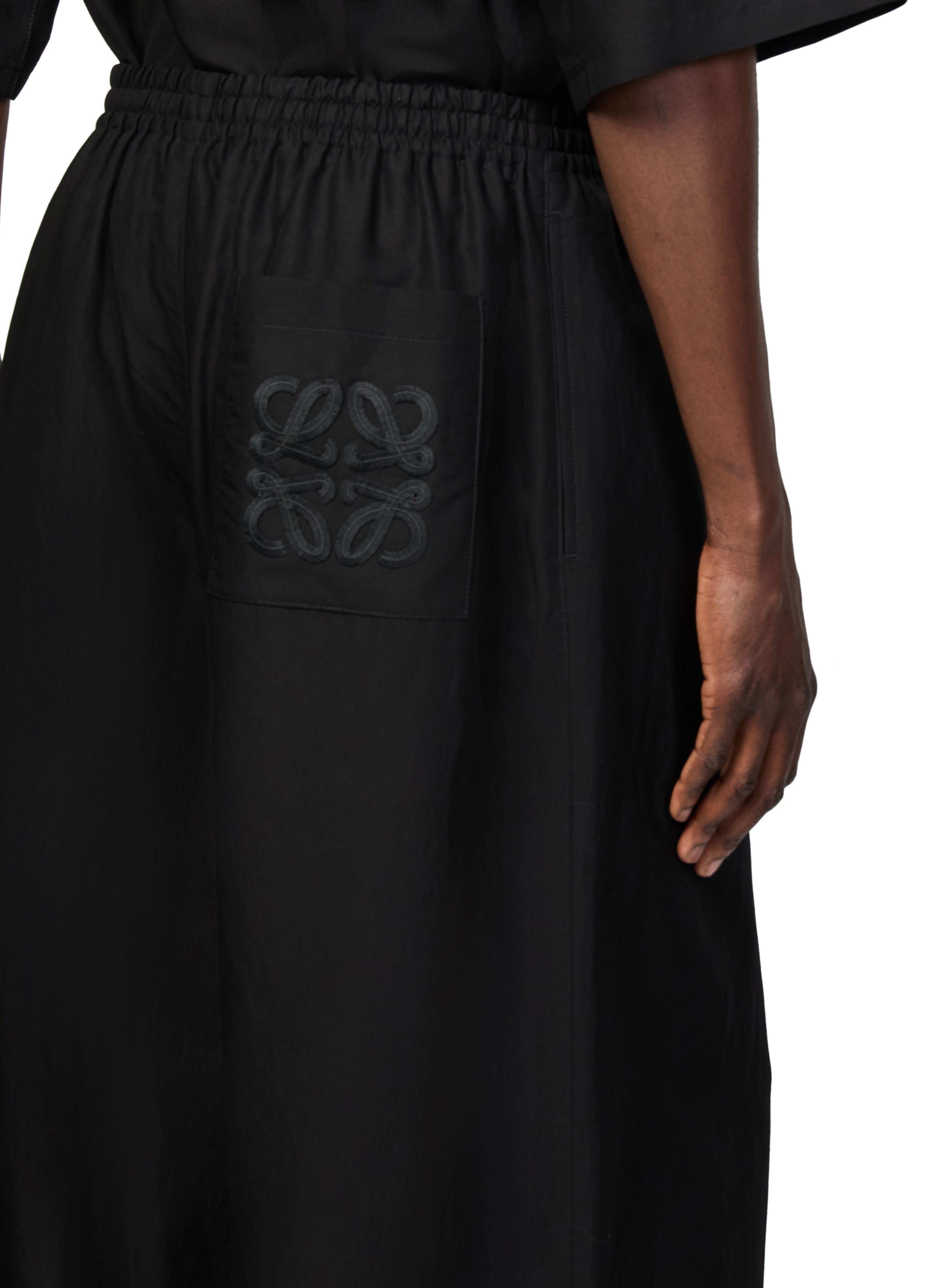 Cropped viscose and linen pants thumbnail 5